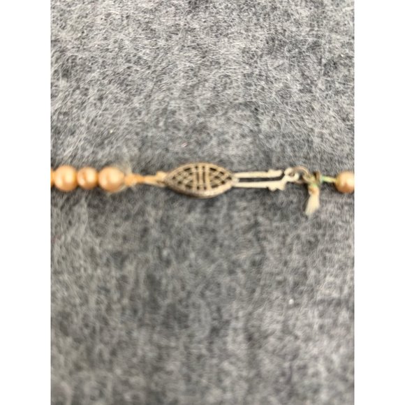 Graduated Coro Pearl Necklace, SterlingS Clasp - Picture 5 of 8